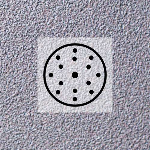 Фото товара "Q.SILVER Шлифовальный диск, латексная бумага, оксид алюминия, 150 мм, 15 отверстий, Р280"
