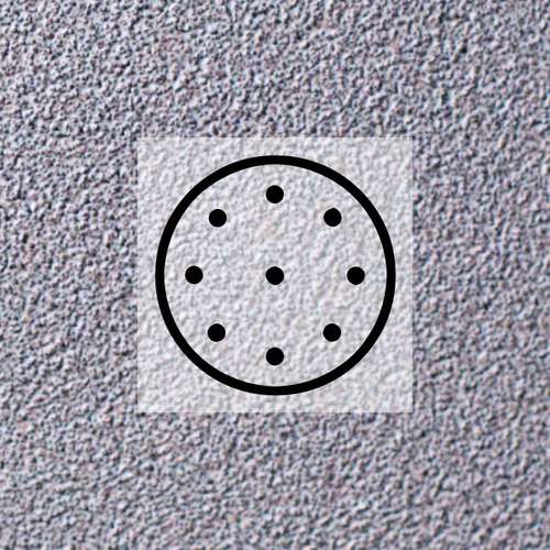 Фото товара "Q.SILVER Шлифовальный диск, латексная бумага, оксид алюминия, 150 мм, 9 отверстий, Р150"
