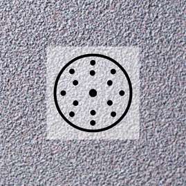 Q.SILVER Шлифовальный диск, латексная бумага, оксид алюминия, 150 мм, 15 отверстий, Р100