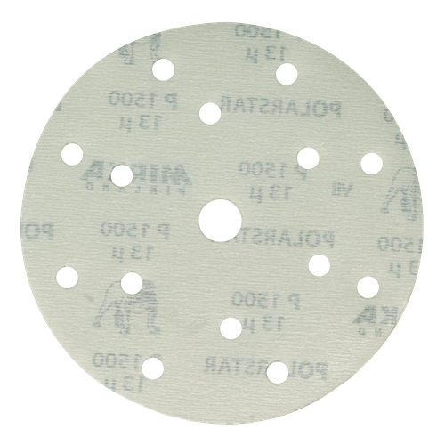 Фото товара "POLARSTAR Шлифовальный диск, полиэсторвая пленка, карбид кремния, 15 отверстий, Р1200"