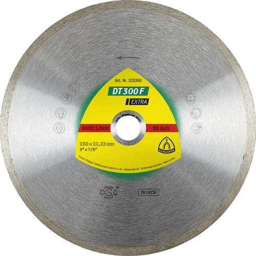 Фото товара "DT300F Алмазный диск по кафелю и керамике, ø 100х1,6х22,23 мм, - 1 шт/уп. DT/EXTRA/DT300F/S/100X1,6X22,23/16/GR/7"