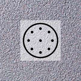 Q.SILVER Шлифовальный диск, латексная бумага, оксид алюминия, 150 мм, 9 отверстий, Р80
